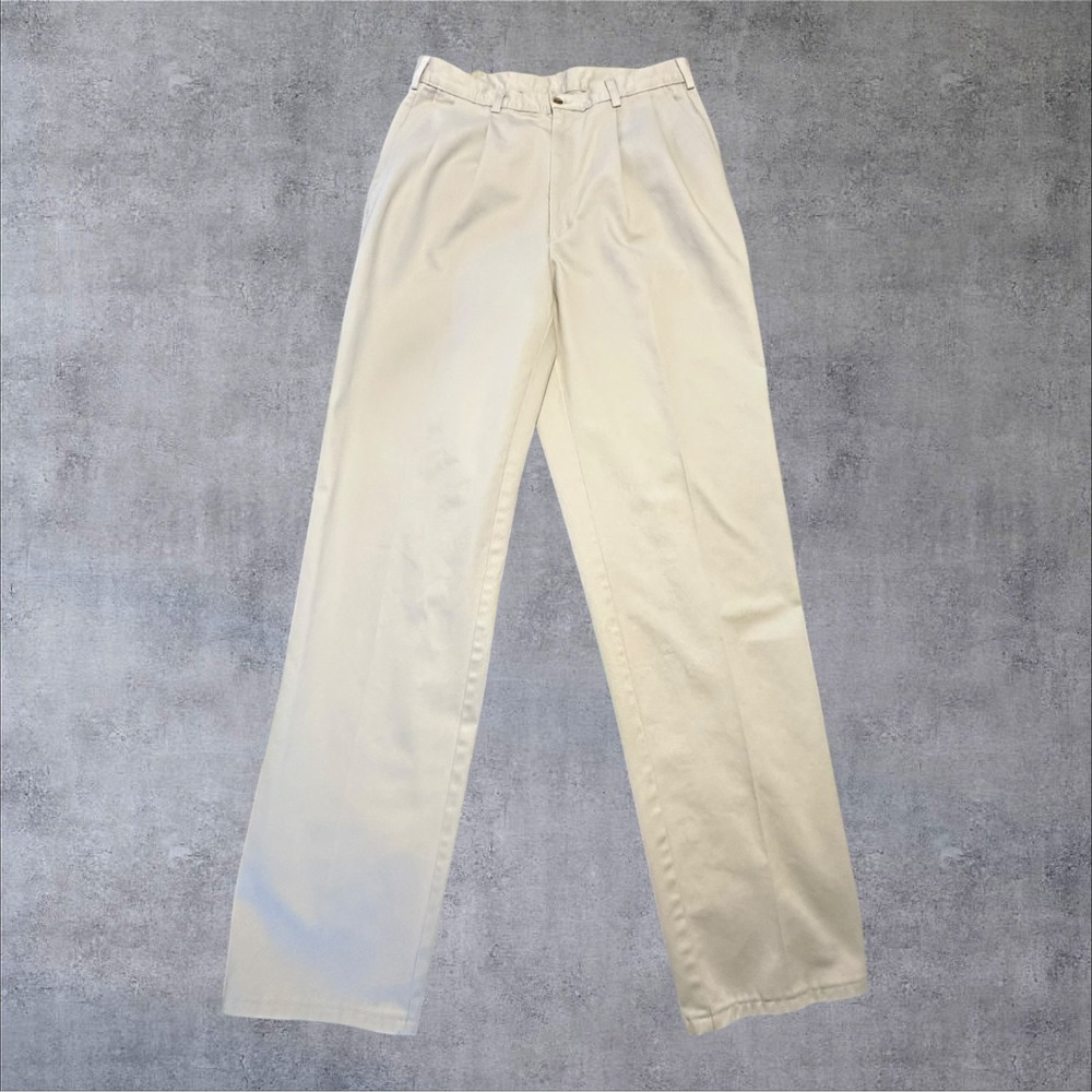 St.‎ John's Bay Khaki Pants Men's 32x35 Y2K Cotton Straight Leg Beige